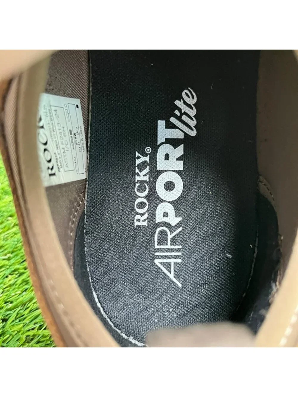 Rocky Dry Strike SRX Mens Size 8E Brown Leather Composite Safety Toe Work Shoes